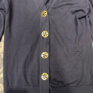 Tory Burch Navy Simone Cardigan